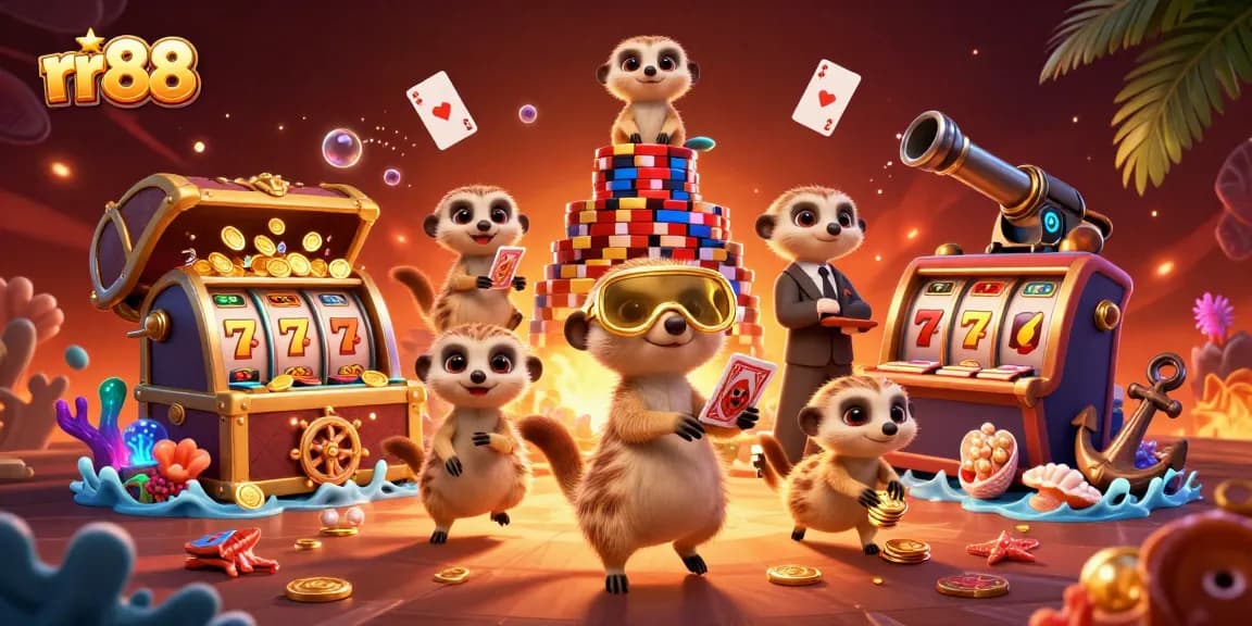 Experience the vibrant rr88 casino action with dynamic meerkats and lively gaming elements.