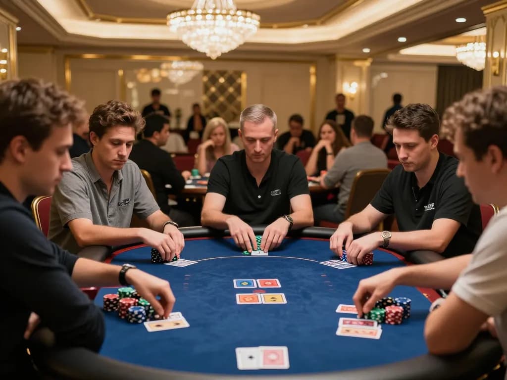 High-stakes poker action at the sky88 club highlighting strategic gameplay and player intensity.