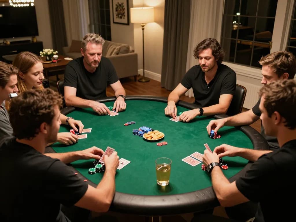 Players enjoying a strategic poker game at home while using SC88 tools and strategies