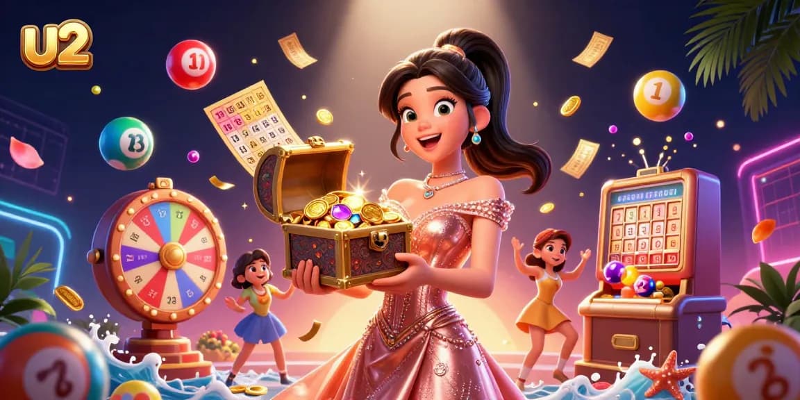 Win big at U2 Casino with exciting slot games and vibrant lottery elements.