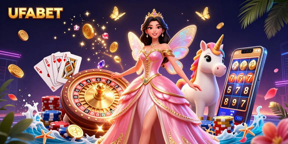 Experience the excitement at UFABET with vibrant colors, dynamic characters, and rich gambling elements.