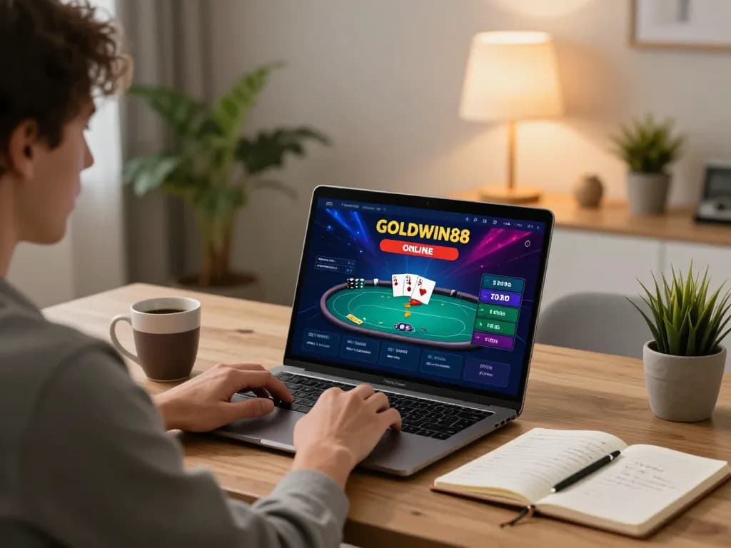 Pemain yang terlibat mengalami poker online GOLDWIN88 dalam pengaturan rumah yang nyaman.