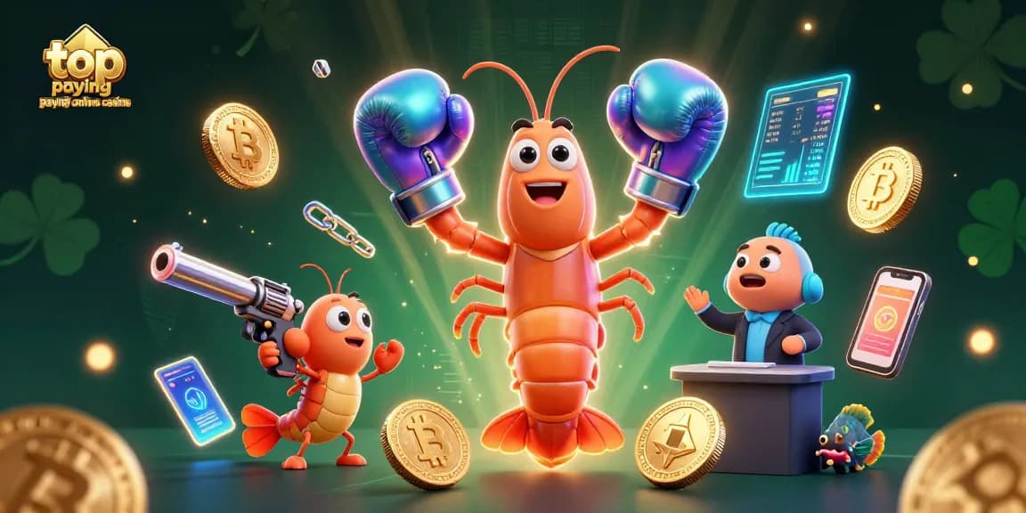 Experience the excitement at top paying online casino with iridescent characters and vibrant crypto elements.