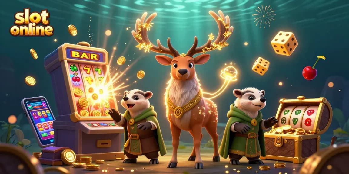 Menangkan slot online dengan karakter druid dan badger yang dikelilingi mesin slot bertenaga jackpot.