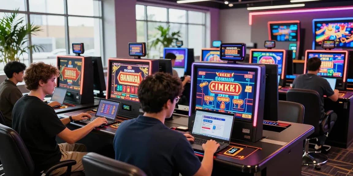 Exciting gaming scene at scoarch.org.uk showcasing players engaged in online credit card casino activities.