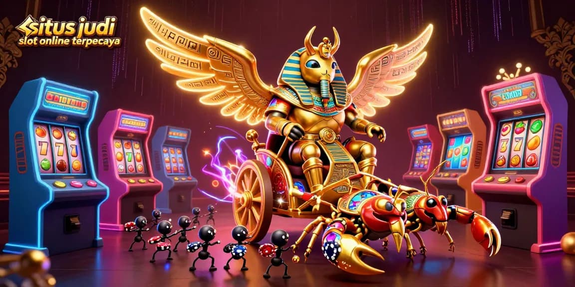 Experience the thrill of situs judi slot online terpercaya with dazzling casino elements and captivating character design.