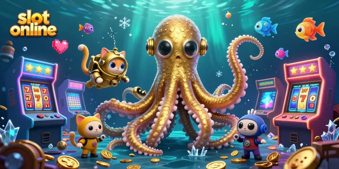 Permainan slot online yang seru dengan simbol 7 keberuntungan dan mesin slot di tengah laut, ikuti keseruannya!