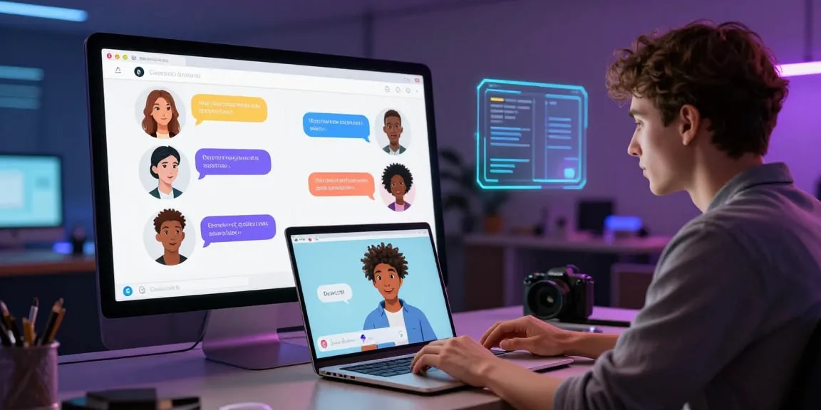 Crushon AI chat experience showcasing interactive character dialogue in a vibrant digital environment.