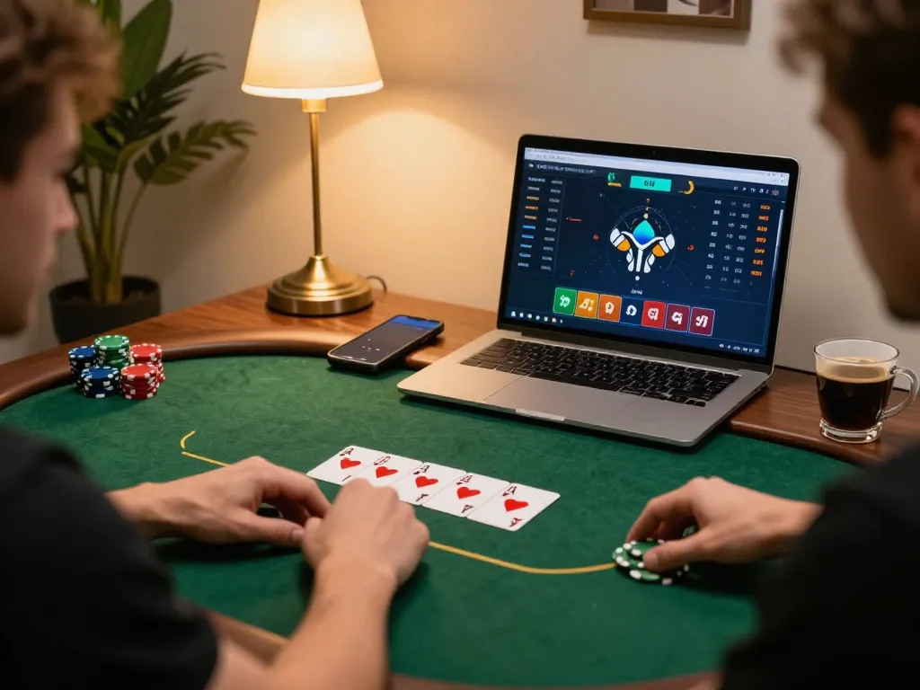 Engage with Fokus777 in an exciting online poker game, showcasing strategic gameplay and interactive betting