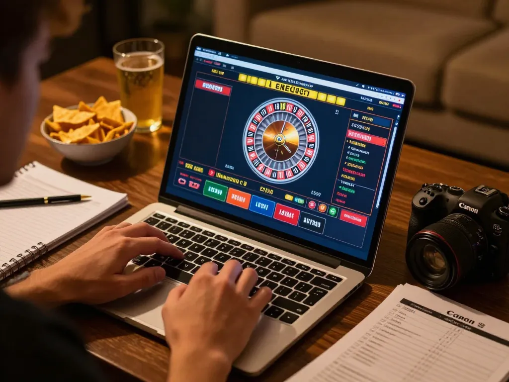 Engaging player uses 88aa online casino platform for live dealer games in a cozy atmosphere
