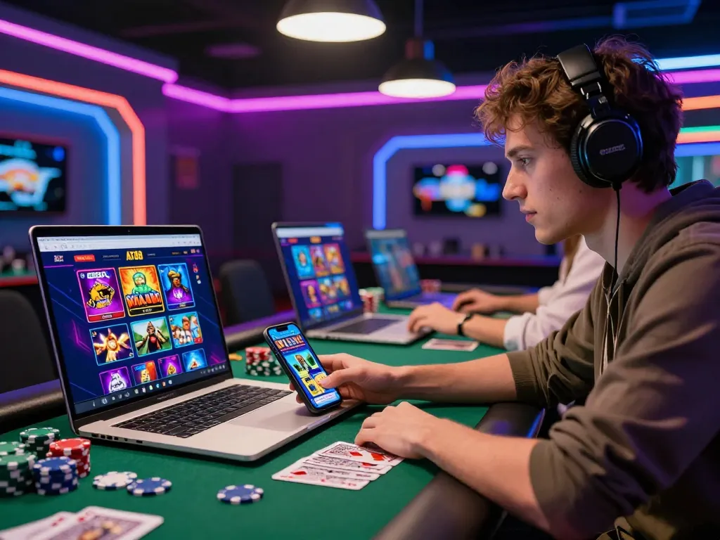 Engaging user on AF88 platform showcasing af88 bet đăng nhập with vibrant gaming atmosphere and colorful graphics.