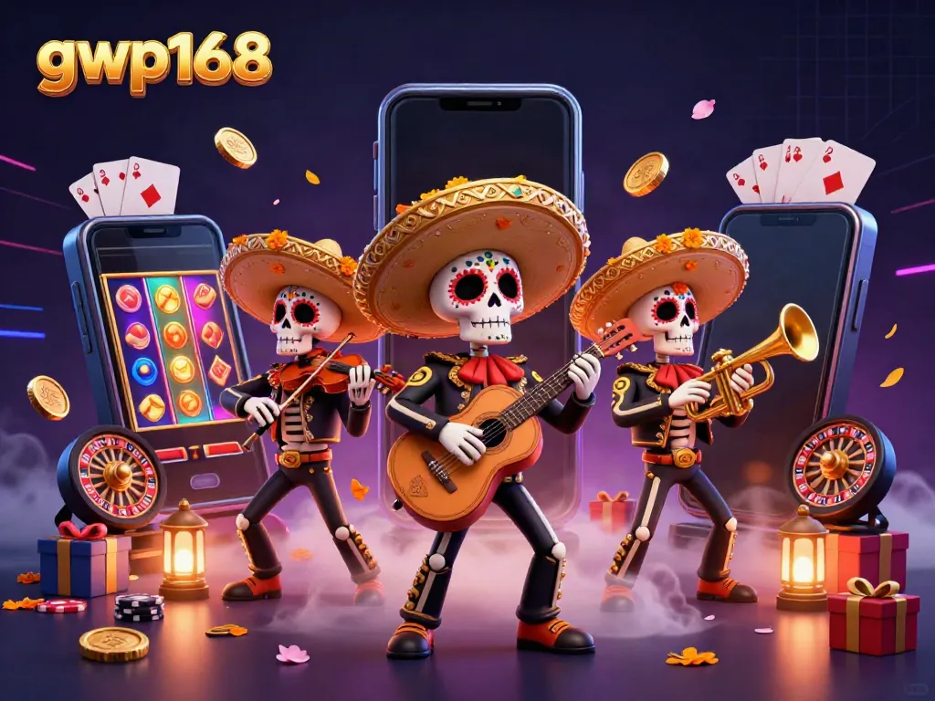 Gwp168 menghadirkan keseruan judi slot melalui ilustrasi mariachi dengan elemen permainan yang menarik.