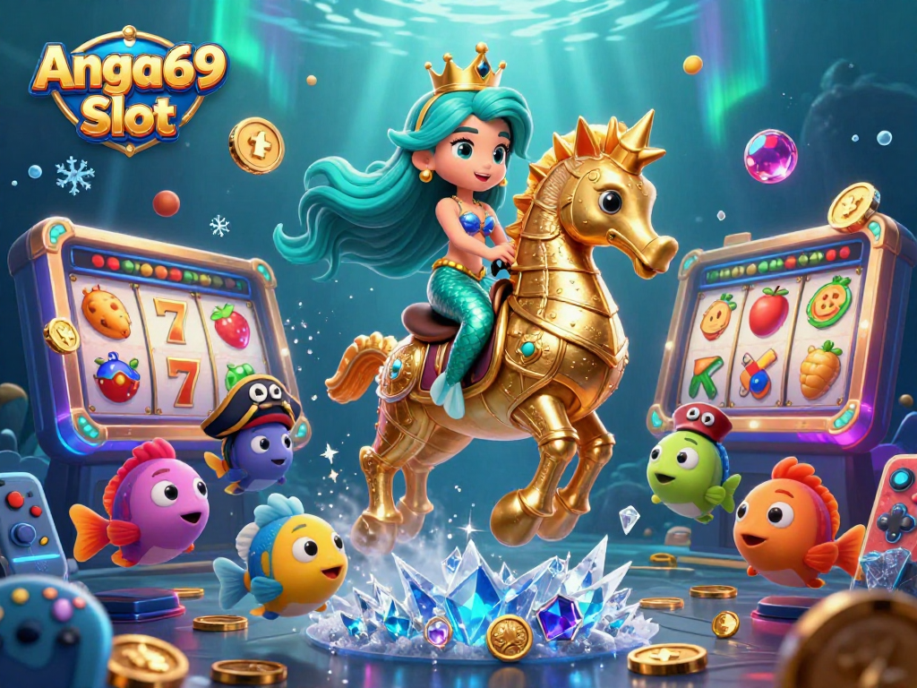 Play and win big at Angka69 Slot with engaging slot games in a vibrant underwater scene.