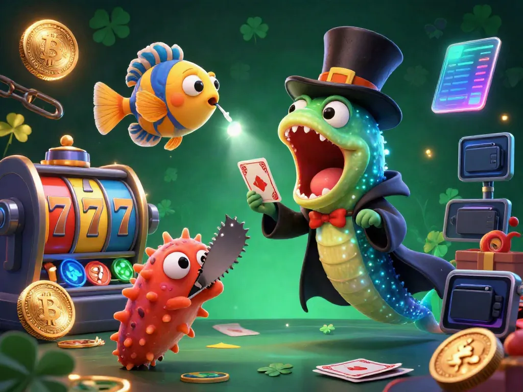 Menyaksikan slot gacor dengan gulper eel, ikan pemancing, dan timun laut di dalam kasino virtual.