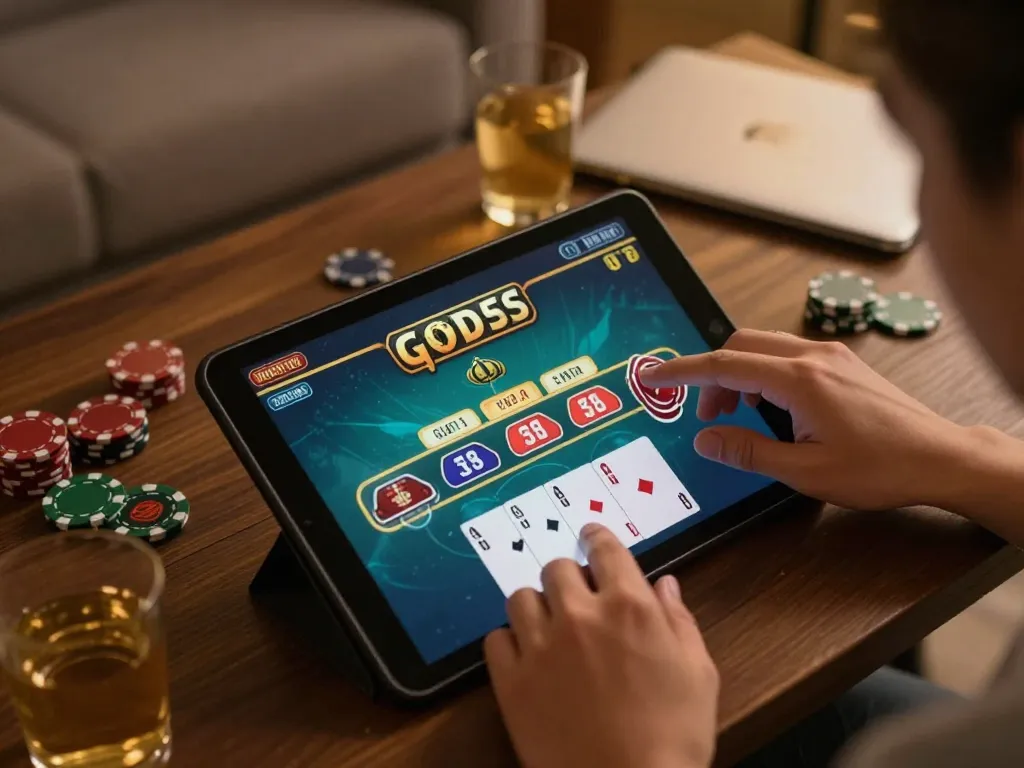 Experience thrilling gameplay at god55 casino while enjoying a cozy home setting.