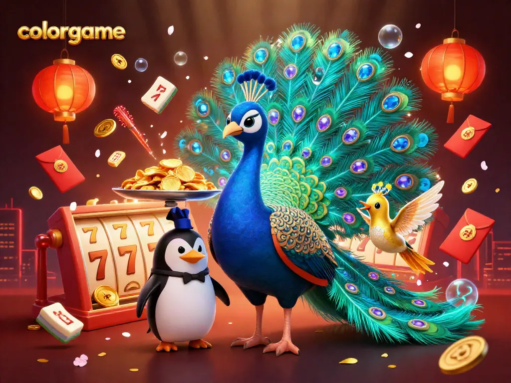 Experience the excitement of colorgame with vibrant characters and dynamic casino elements.