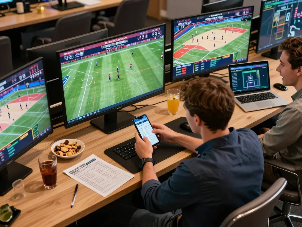 Engage in thrilling sports betting at bk8 with a modern setup and live event displays.