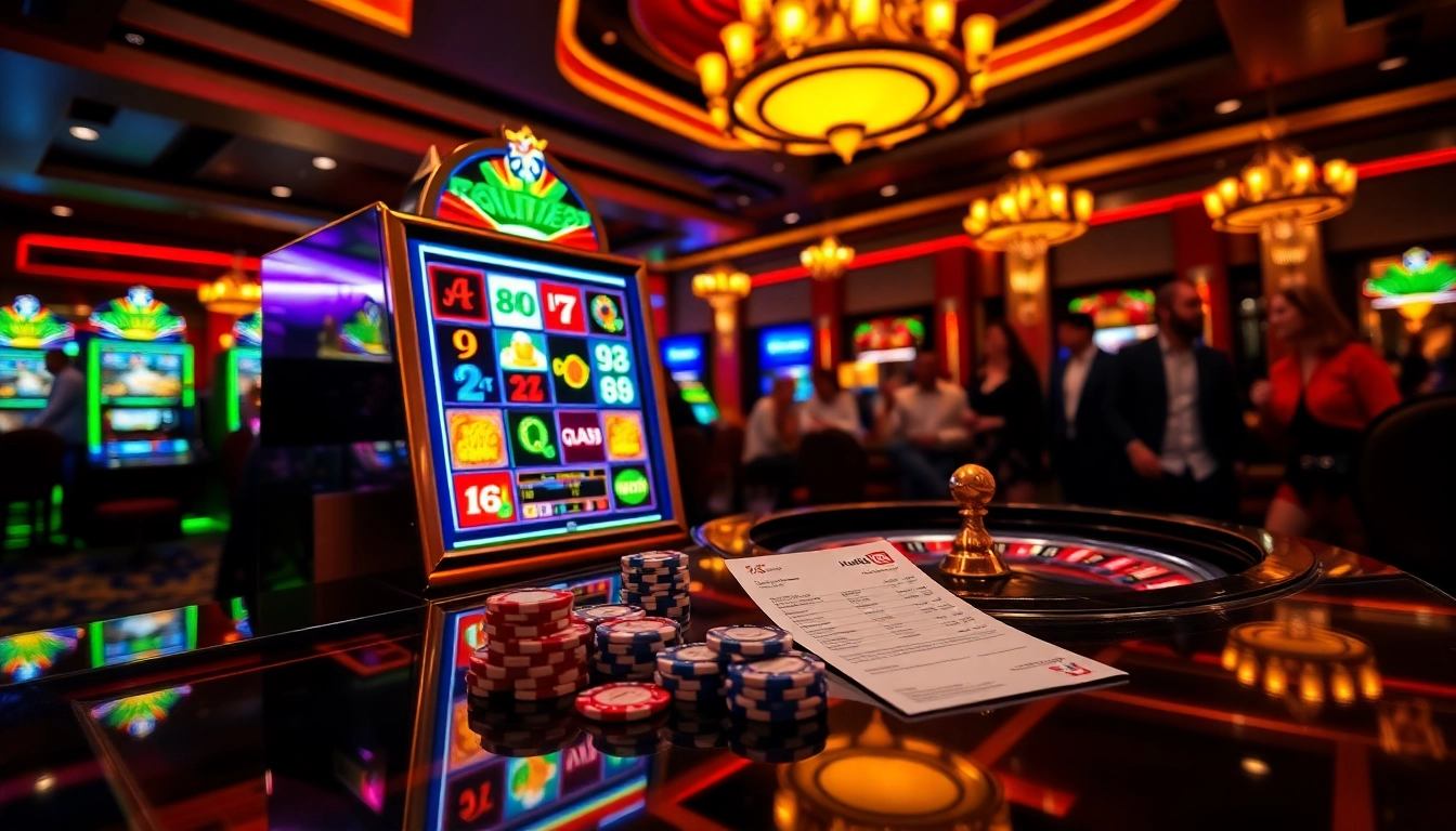 Action-packed scene featuring a slot machine at nohudoithuong casino with vibrant colors and exciting gaming atmosphere.