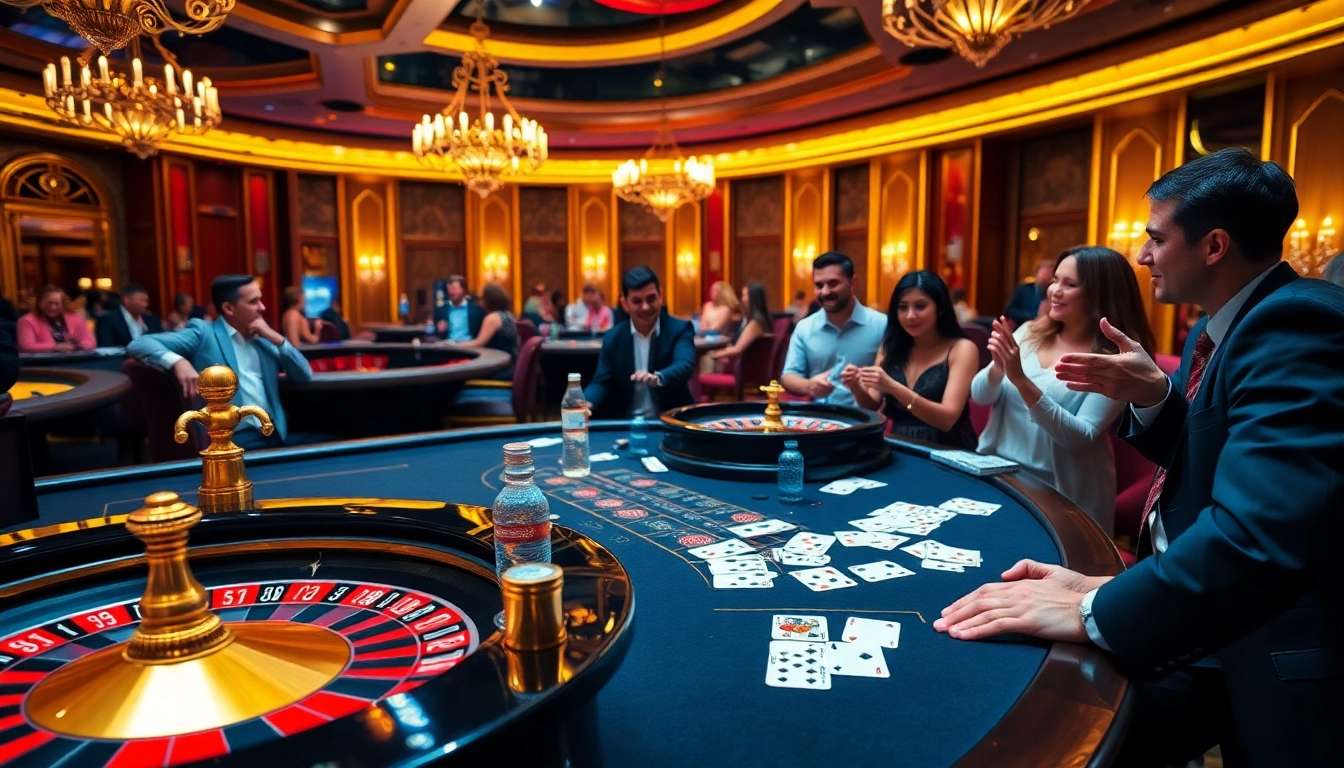 A high-stakes gambling scene featuring XX 88 poker chips and players engaged in exciting gameplay.