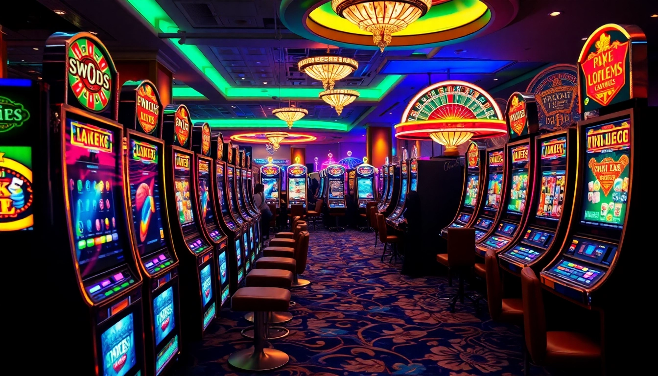 KTPJITU slot players enjoying exciting wins at vibrant casino machines, capturing the thrill of gambling.