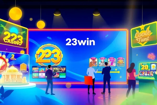 Experience thrilling gameplay with 23win's vibrant online casino interface.